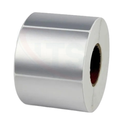 Barcode Glossy Polyester Adhesive Silver Labels Sticker 10X5cm