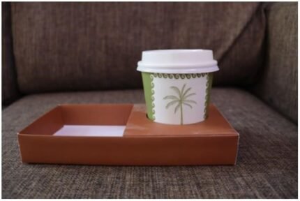 Custom printed cup with tray